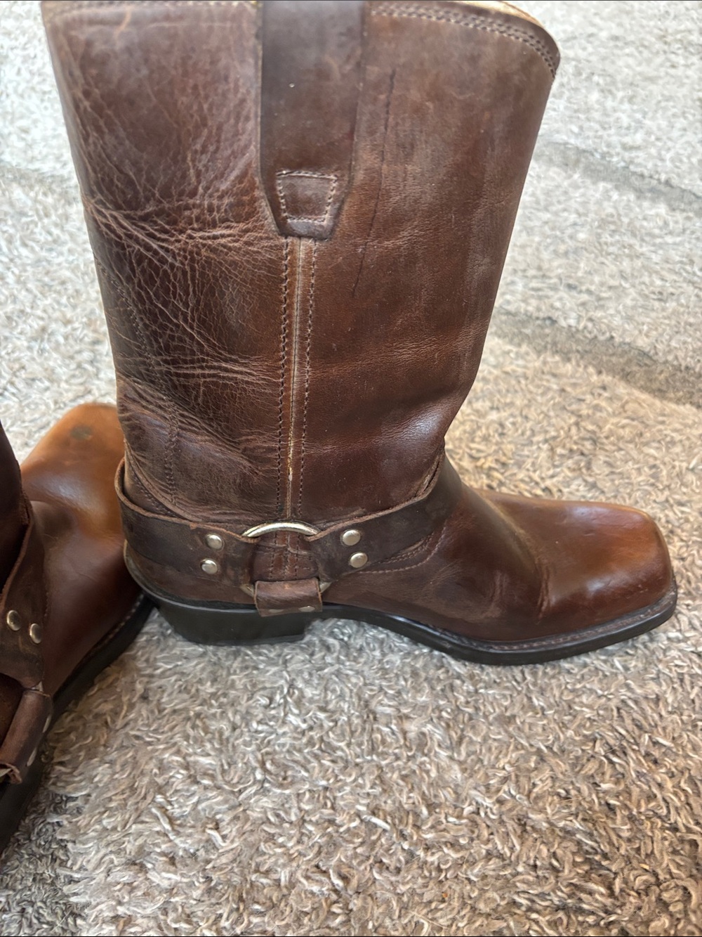 Durango Brown Leather Harness Ankle Boots - Picture 6 of 9